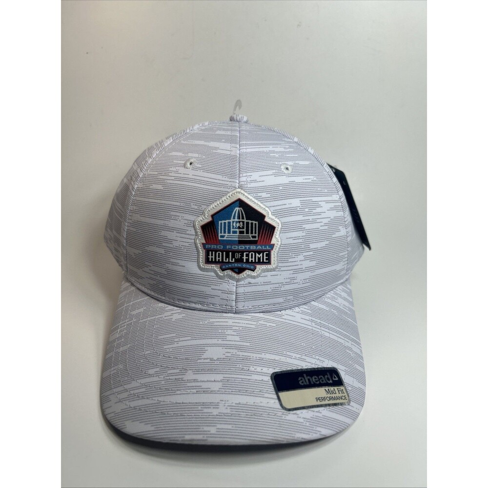 Pro Football Hat Cap Hall of Fame Gray White Canton Ohio New Era